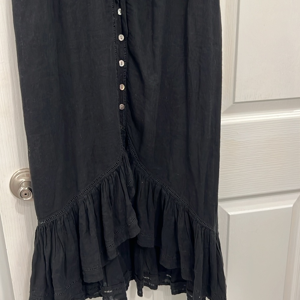 Rails Black Linen Frida Midi Dress, Size Small! - image 3